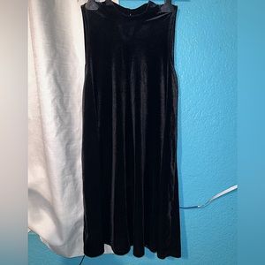 Crushed Velvet Mock Neck Dress